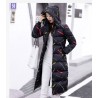 Warm / long down winter jacket with hood and zipperJackets