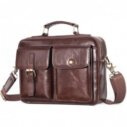 Vintage shoulder bag - with strap / zippers - genuine cowhide leatherBags