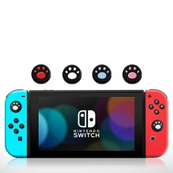 Nintendo Switch controller silicone case - 6 in 1 - with thumb stick cover - cat claw printSwitch