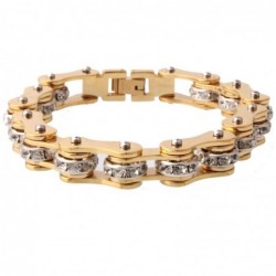 Motorcycle chain - bracelet - with crystals - unisexBracelets