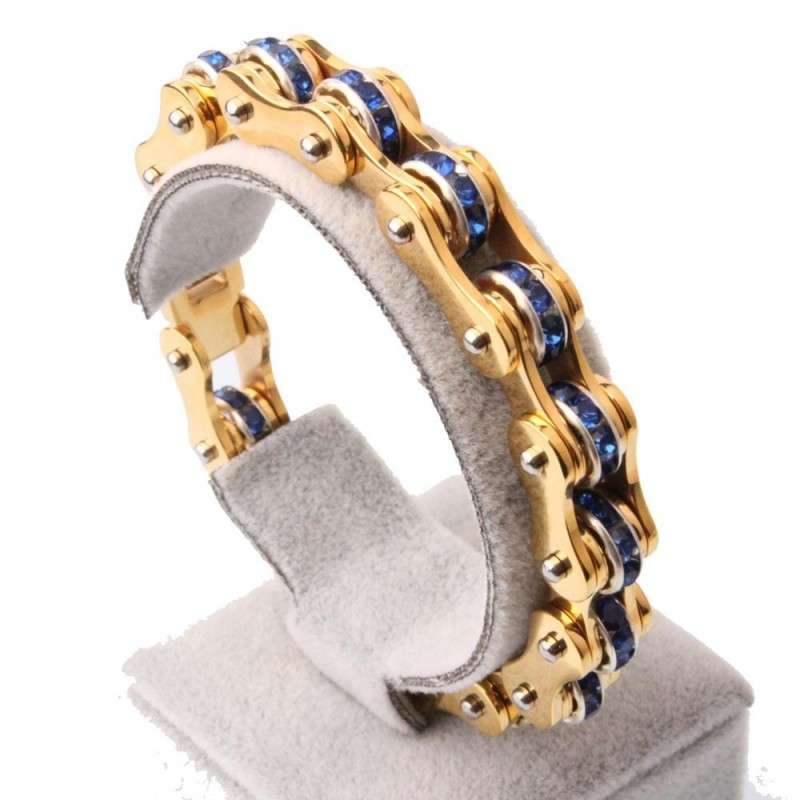 Motorcycle chain - bracelet - with crystals - unisexBracelets