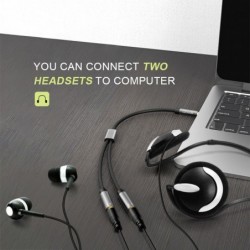 Headphone splitter - AUX cable - 3.5mm jack - male to 2 female - for PC / MP3Cables