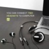 Headphone splitter - AUX cable - 3.5mm jack - male to 2 female - for PC / MP3Cables