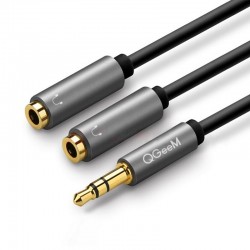 Headphone splitter - AUX cable - 3.5mm jack - male to 2 female - for PC / MP3Cables