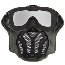 Tactical full face mask - with lenses / anti-fog fan - adjustable strap - airsoft - motocross / paintballMilitary