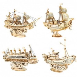 3D boat / ship model - wooden puzzleWooden