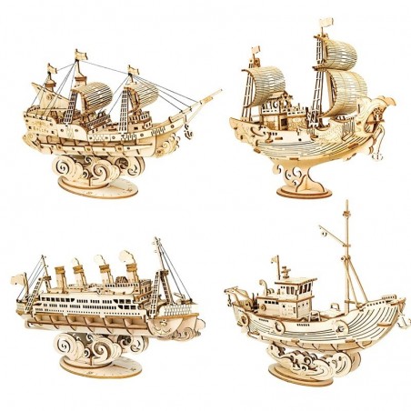 3D boat / ship model - wooden puzzleWooden