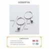 Round earrings with water drops - 925 sterling silverEarrings
