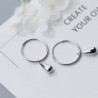 Round earrings with water drops - 925 sterling silverEarrings