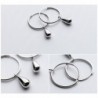 Round earrings with water drops - 925 sterling silverEarrings