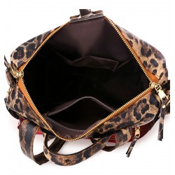 Multifunction shoulder bag - leather backpack - with colourful strapBackpacks