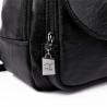 Fashionable leather backpack - with a metal front buckleBackpacks
