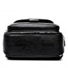 Fashionable leather backpack - with a metal front buckleBackpacks