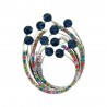 Vintage flower brooch - with colorful crystalsBrooches