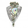 Vintage geometric brooch - with crystalsBrooches