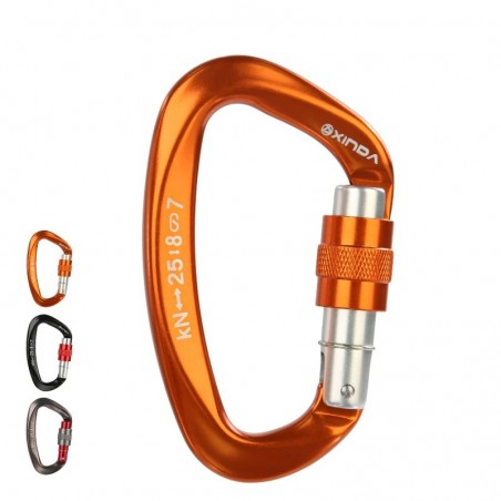 Carabiner - safety screw buckle - for climbing - camping - hiking - 25kN - 1 piece / 2 pieces / 5 piecesSurvival tools