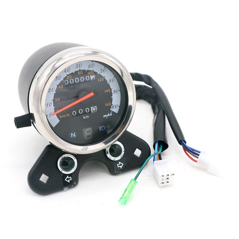 Dual motorcycle speedometer - universal - with LED indicatorInstruments
