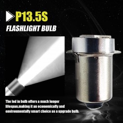 P13.5S PR2 / E10 - LED bulb - 3V / 6V / 12V - 6000K - 2 piecesE10