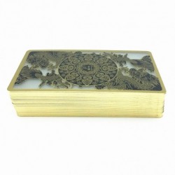 Poker playing cards - gold tinted dragon - transparent - waterproofPuzzles & Games