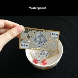Poker playing cards - gold tinted dragon - transparent - waterproofPuzzles & Games