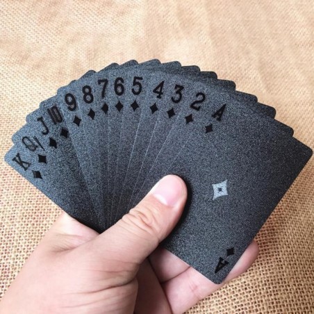 Poker playing cards - black / gold / US dollar pattern - waterproofPuzzles & Games