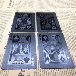 Poker playing cards - black / gold / US dollar pattern - waterproofPuzzles & Games