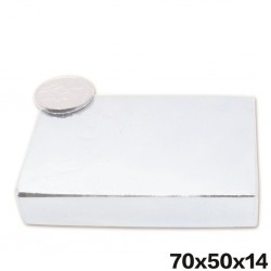 N52 - neodymium magnet - cuboid block - 70mm * 50mm * 14mmN52