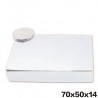 N52 - neodymium magnet - cuboid block - 70mm * 50mm * 14mmN52