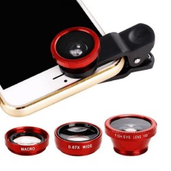 3 in 1 camera lens kit - fisheye / macro / wide angle - with clip - for SmartphonesLenses & filters