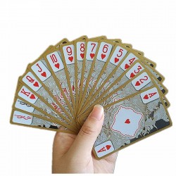 Poker playing cards - gold tinted dragon - transparent - waterproofPuzzles & Games