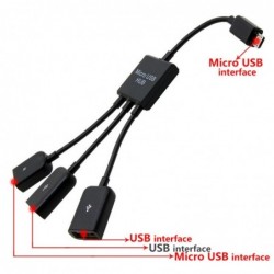4 in 1 - micro 2.0 USB charging cable - Host - Hub - OTG - 4-ports splitterSplitters