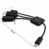 4 in 1 - micro 2.0 USB charging cable - Host - Hub - OTG - 4-ports splitterSplitters