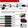 Elastic resistance bands - rubber bands - with handles - for fitness / exercise - 11 piecesEquipment