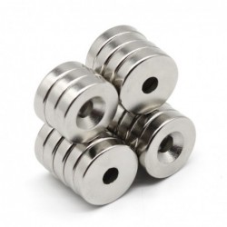 N35 - neodymium round magnet - 20 * 5 mm - with 5mm hole - 2 / 20 piecesN35