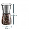 Salt / pepper / herbs grinder - with adjustable coarseness - stainless steelMills - Grinders