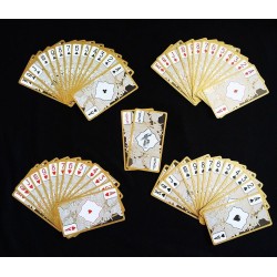 Poker playing cards - gold tinted dragon - transparent - waterproofPuzzles & Games