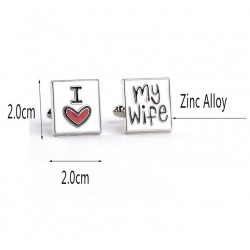 "I Love My Wife" - square cufflinksCufflinks