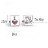 "I Love My Wife" - square cufflinksCufflinks