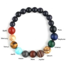 Bracelet with solar system - 8 planets - natural stone - unisexBracelets