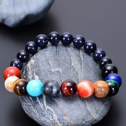 Bracelet with solar system - 8 planets - natural stone - unisexBracelets