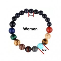 Bracelet with solar system - 8 planets - natural stone - unisexBracelets