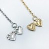 Necklace with a heart-shaped pendant - openable - gold / silverNecklaces