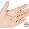 Crystal bowknot pendant - for bracelets / necklaces - 925 sterling silverBracelets