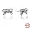 Crystal bowknot earrings - 925 sterling silverEarrings