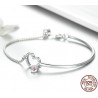 Crystal bracelet - with mini hearts - 925 sterling silverBracelets