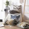 Velvet cushion cover - zigzag pattern - 45 * 45cm / 50 * 50cm / 30 * 50cmCushion covers