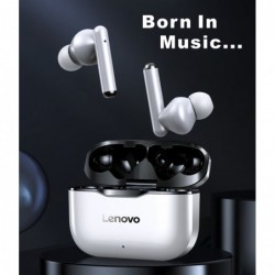 Lenovo LP1 - wireless in-ear headphones - Bluetooth - waterproof - noise cancelling - with microphoneEar- & Headphones