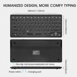 RGB wireless keyboard - with battery - Bluetooth 4.0 - iOS / Android / MacBookKeyboards