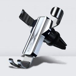 Gravity phone holder - for car air vent - 3 point support - with safety lockHolders