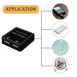 Double USB regulator - solar charger - for phones / power bank / fans - 5-20V - 5V 3ASolar panels
